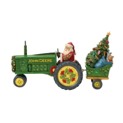 Jim Shore John Deere Santa on Tractor with Toys